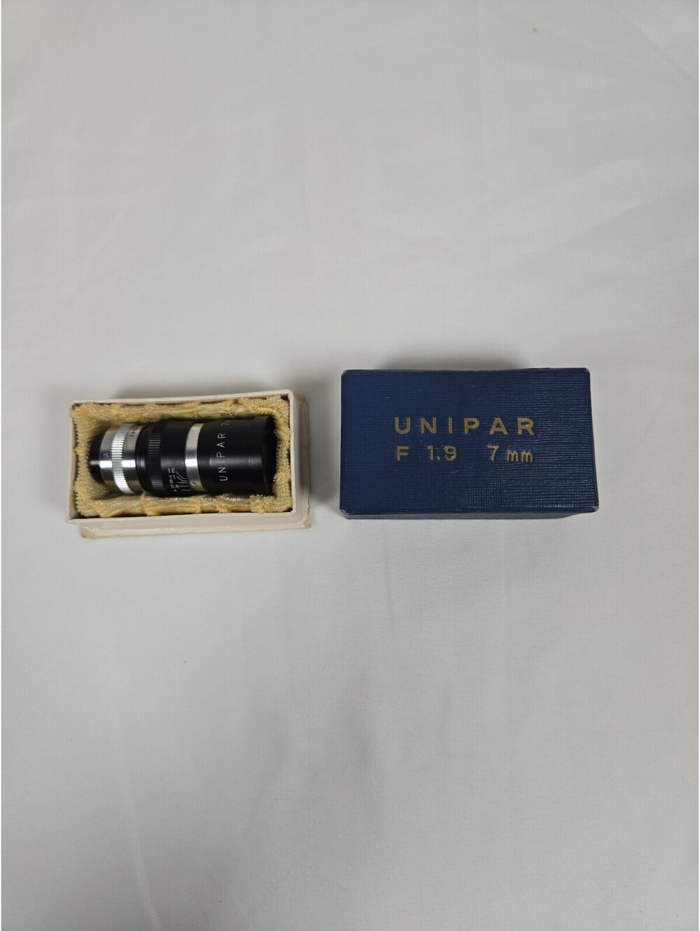 Vintage Unipar 7mm F/1.9 Camera Lens Made in Japan w/ Original Box